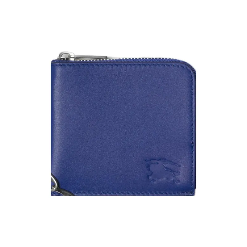 Burberry Calfskin Wallet Regular Men's Knight Blue-2