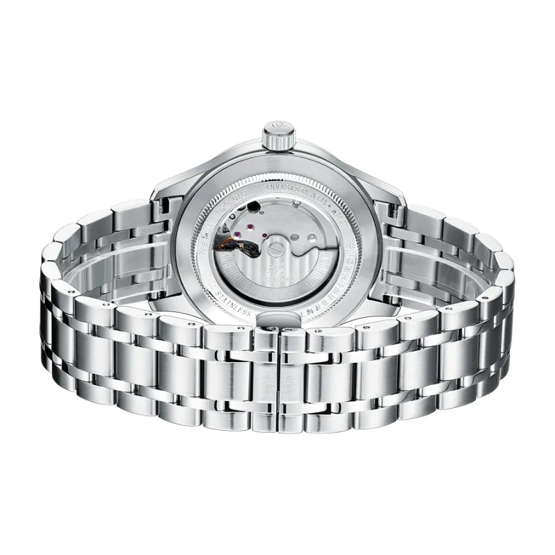 SHANGHAI National Collection Automatic Mechanical Movement Steel Strap Watch Men's Watches White Dial-4