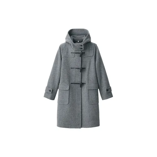 MUJI Coats Women's Charcoal Gray