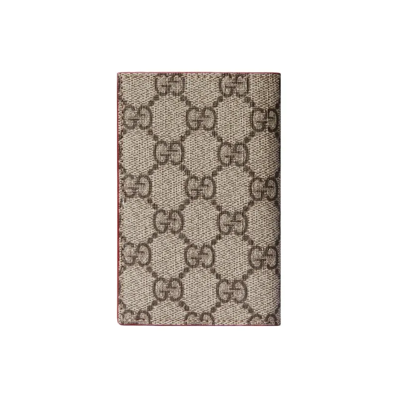 GUCCI Canvas With Leather Trim Card Holder Regular Men's Red/Brown-2