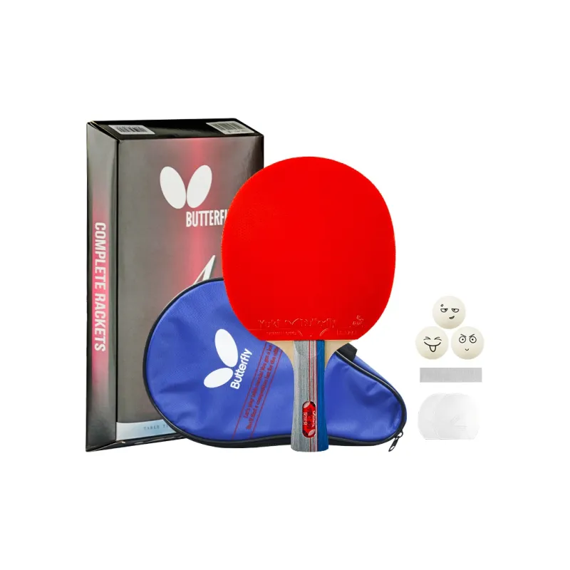 Butterfly Ping Pong Paddles Unisex Pure Wood Black Red-1
