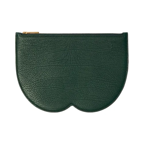 Burberry Calfskin Storage Bag Large Size Women's Vine Green