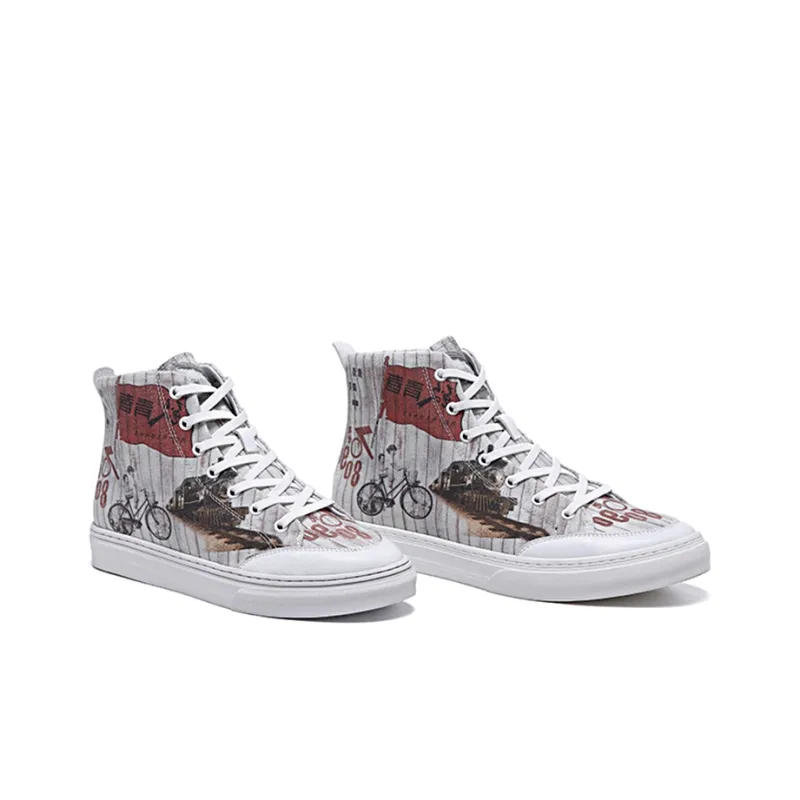 YEDANI High Top Canvas Shoes Women's White-3