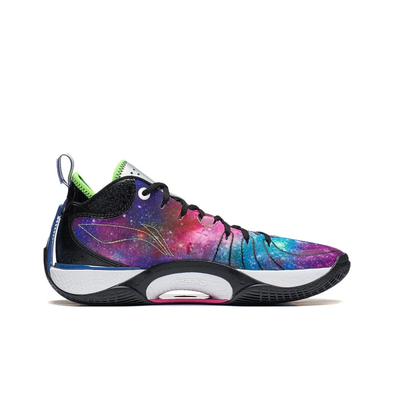 LiNing Wade Shadow 5 Cushioned Slip Resistant Low Top Basketball Shoes Men's Black Purple-1