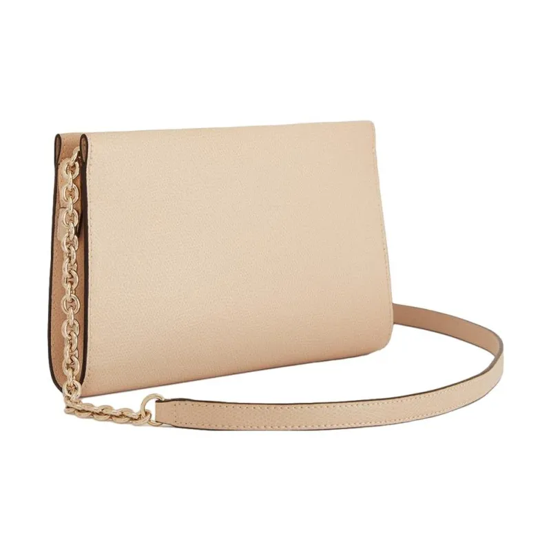 Furla Textured Leather Shoulder Bag, Crossbody Bag Mini Women's Ecru-3