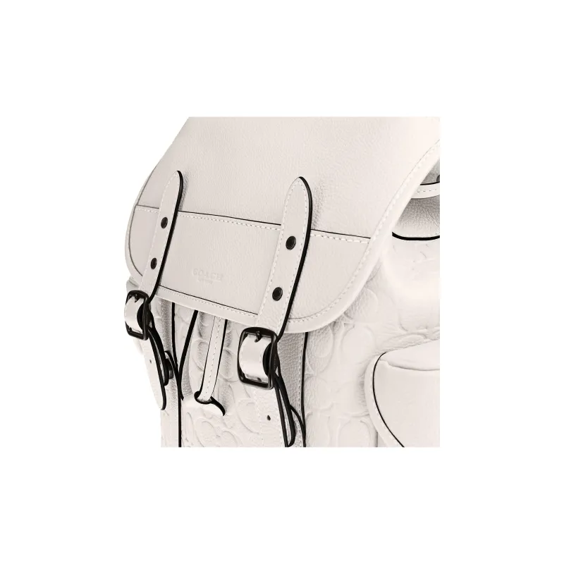 COACH Hitch Cow Leather Backpack Tubas Women's White-3