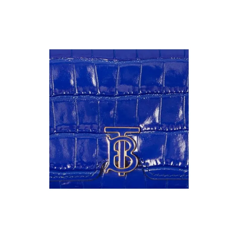 Burberry Calfskin Wallet Regular Women's Knight Blue-3