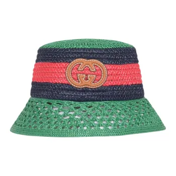GUCCI Viscose Bucket Hats Women's Green