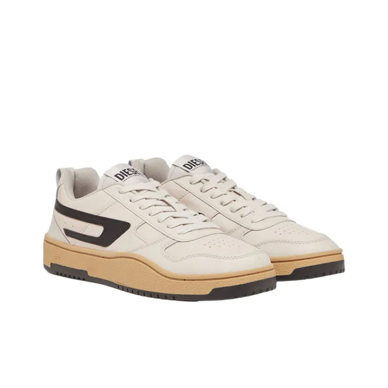DIESEL S-Ukiyo V2 Low Low-Top Skateboard Shoes Men's Beige Black-2