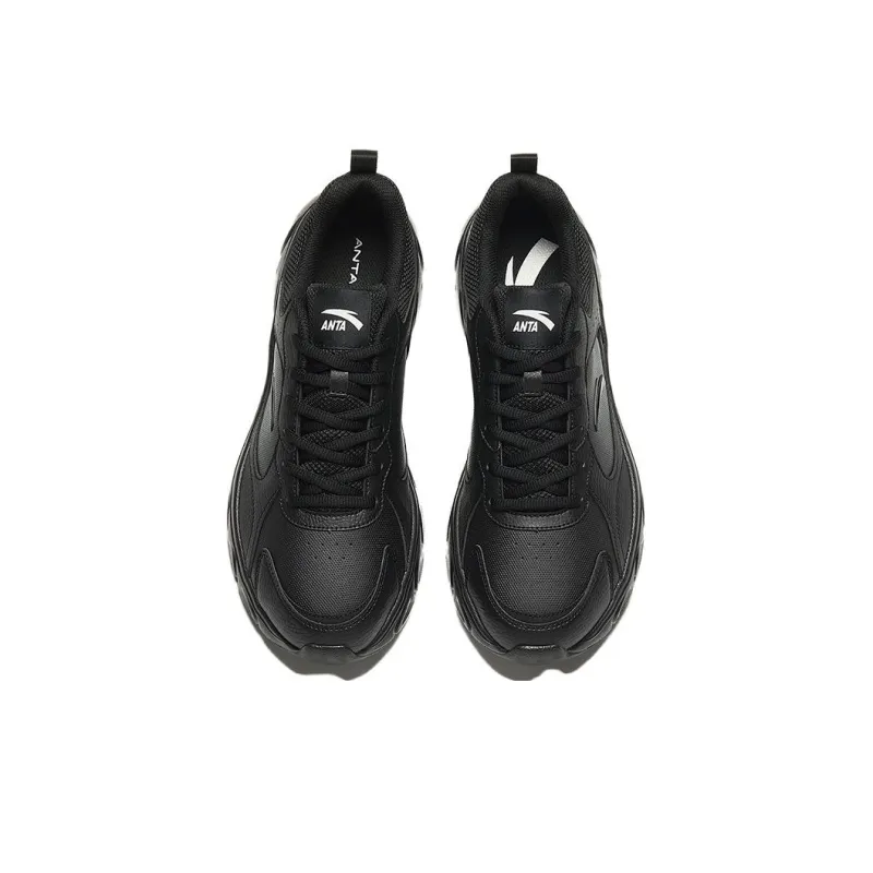 Anta Anti Slip And Wear Resistant Breathable Low Top Running Shoes Men's Black-2