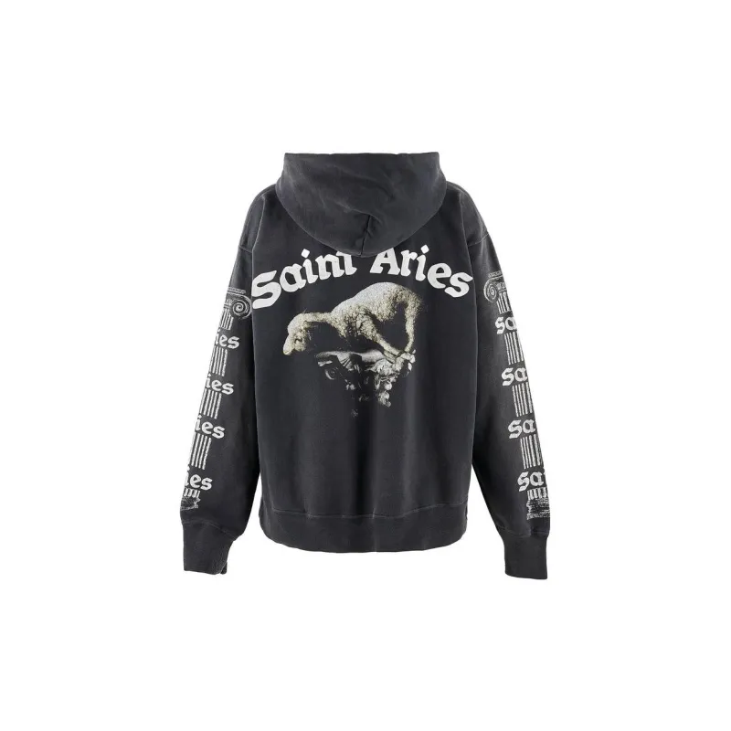 SAINT Mxxxxxx Logo print Cotton Hoodie-1