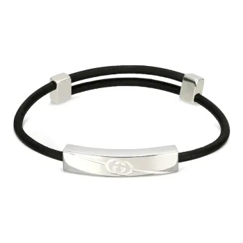 GUCCI Interlocking G Leather Bracelet