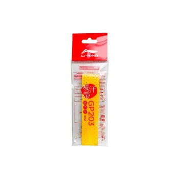 LiNing Badminton Grip Tape Yellow PU Thin 1 Pack