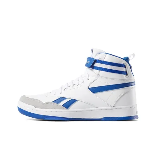 Reebok BB 5400 MU Slip Resistant High Top Basketball Shoes Men's White Blue