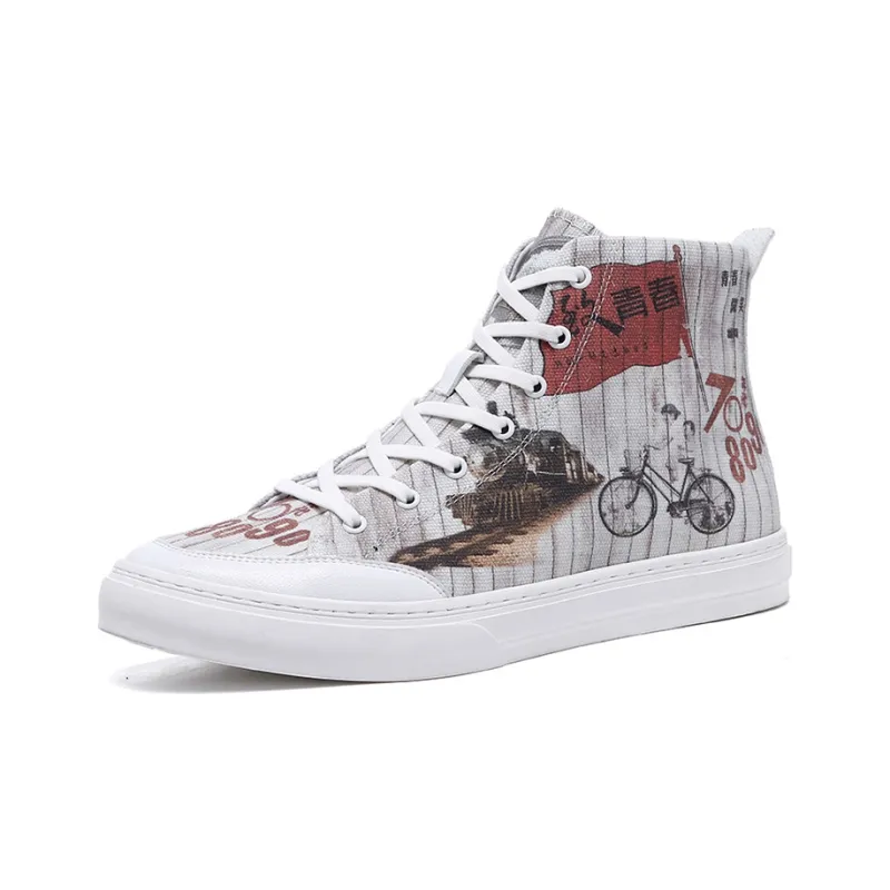 YEDANI High Top Canvas Shoes Women's White-1