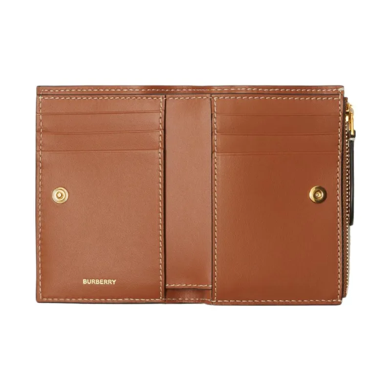 Burberry Polyurethane Wallet Small Size Women's Archive Beige-2