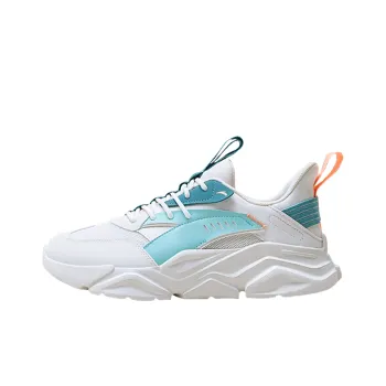 Anta Life Collection Slip-Resistant Support Lightweight Mid-Top Running Shoes Men's White Blue