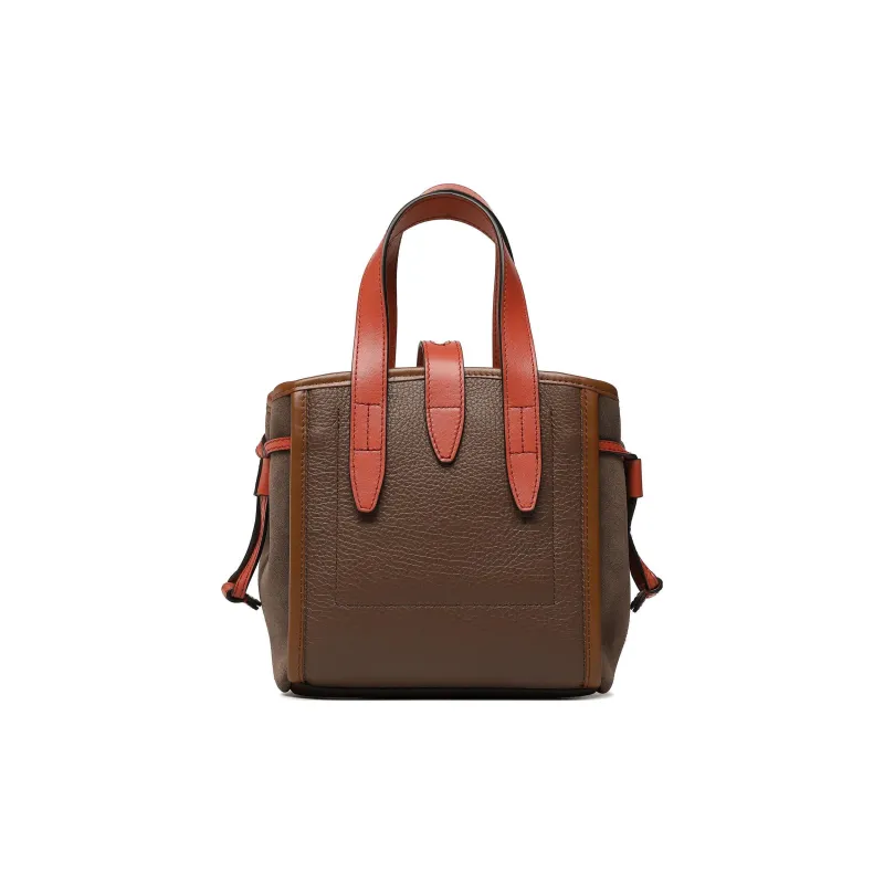 Furla Net Collection Leather Basket Bag, Shoulder Bag, Crossbody Bag, Handbag Trumpets Women's Praline Multicolor-3