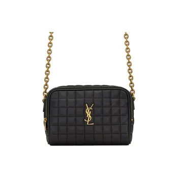 SAINT LAURENT Sheepskin Camera Bag Shoulder Bag Crossbody Bag Mini Women's Black