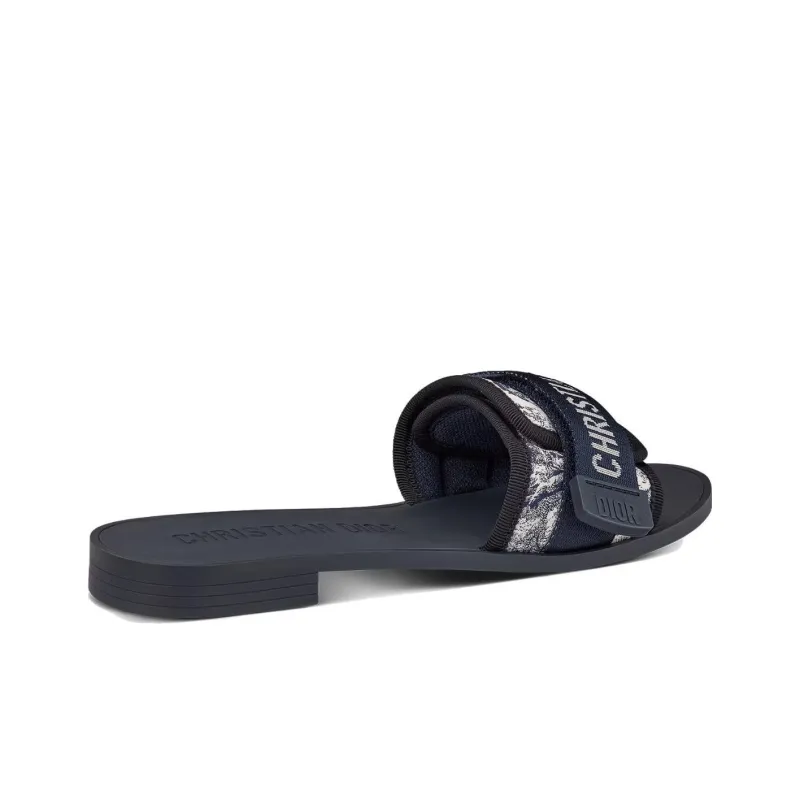 DIOR DIORevolution Slide Slippers Women's Dark Blue-3