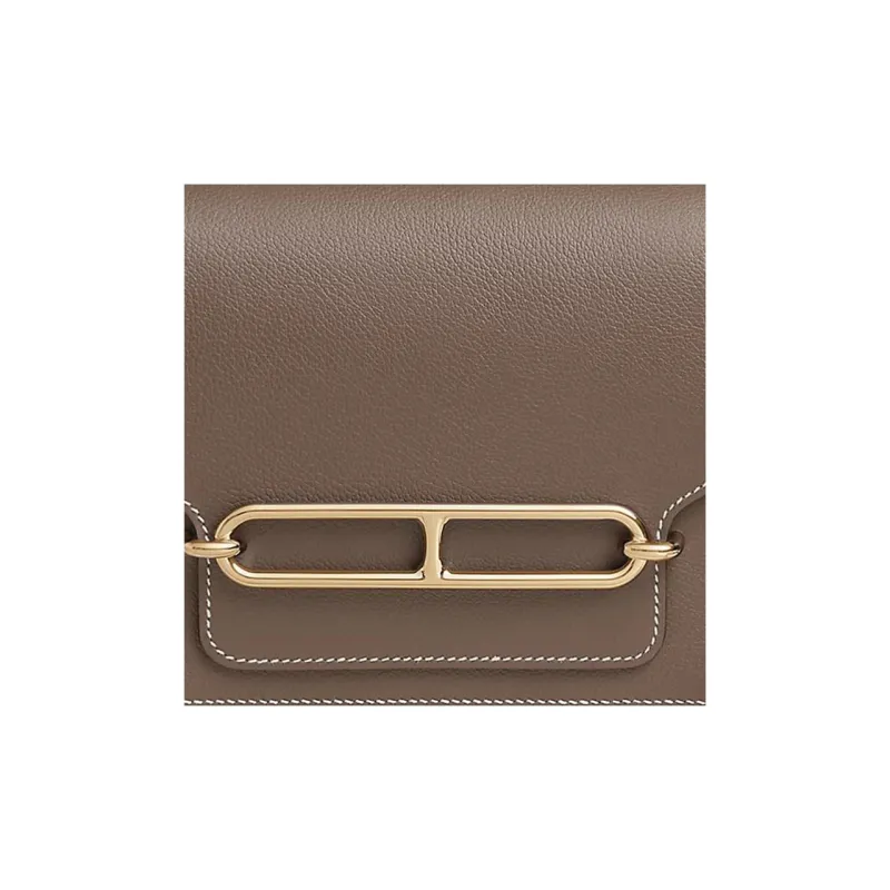 HERMES Roulis Evercolor Calfskin Pig Nose Bag Handbag Shoulder Bag Crossbody Bag Mini Women's 18 Etoupe Elephant Gray-4