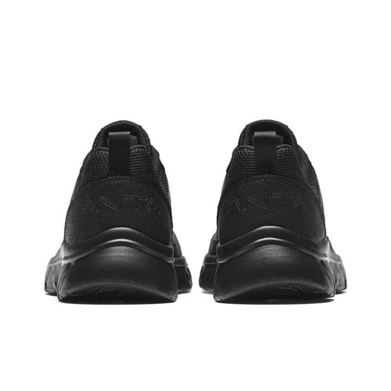 Anta Anti Slip And Wear Resistant Breathable Low Top Running Shoes Men's Black-3