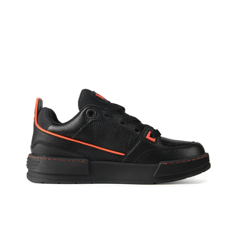 VLONE Low Top Skateboard Shoes Unisex Black Orange-1