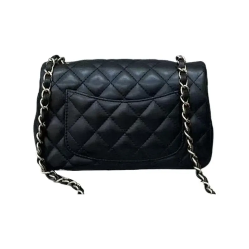 CHANEL Classic Flap CF Sheepskin Shoulder Bag, Crossbody Bag Mini Women's Black-3