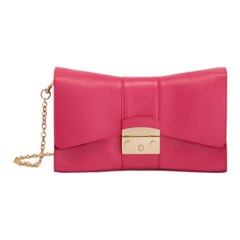 Furla Smooth Calf Leather Crossbody Bag Shoulder Bag Women's Pink-0