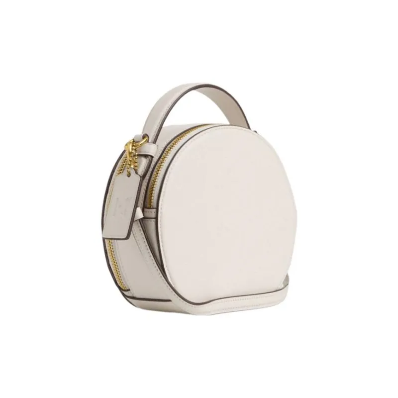 COACH Collaboration Canteen Cow Leather Handbag, Shoulder Bag, Crossbody Bag Trumpets Women's Milk White-1