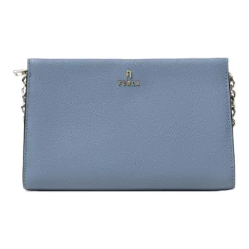 Furla Textured Leather Shoulder Bag Crossbody Bag Mini Women's Sky Blue
