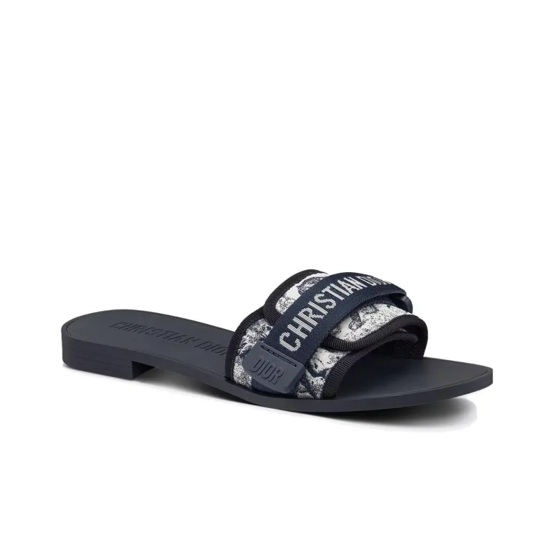 DIOR DIORevolution Slide Slippers Women's Dark Blue-2