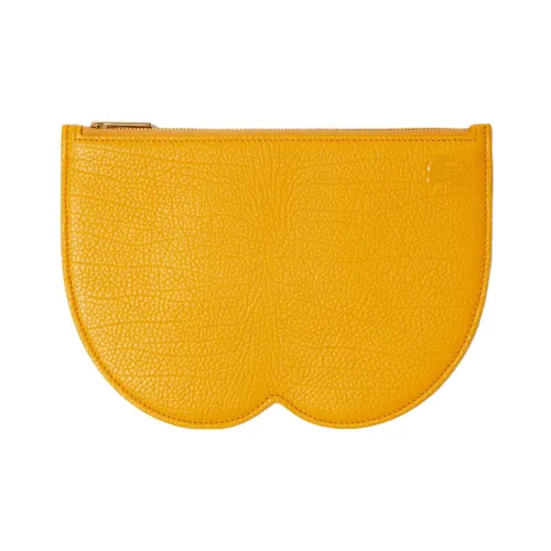 Burberry Calfskin Storage Bag Large Size Women's Touch Me Not Yellow