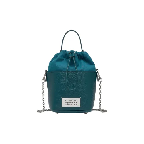 Maison Margiela 5AC Cow Leather Bucket Bag Shoulder Bag, Handbag Trumpets Women's Dark Green