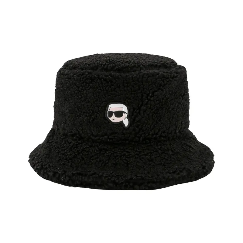 KARL LAGERFELD / Karl Lagerfeld Jeans Logo Patch Teddy Bucket Hat-1