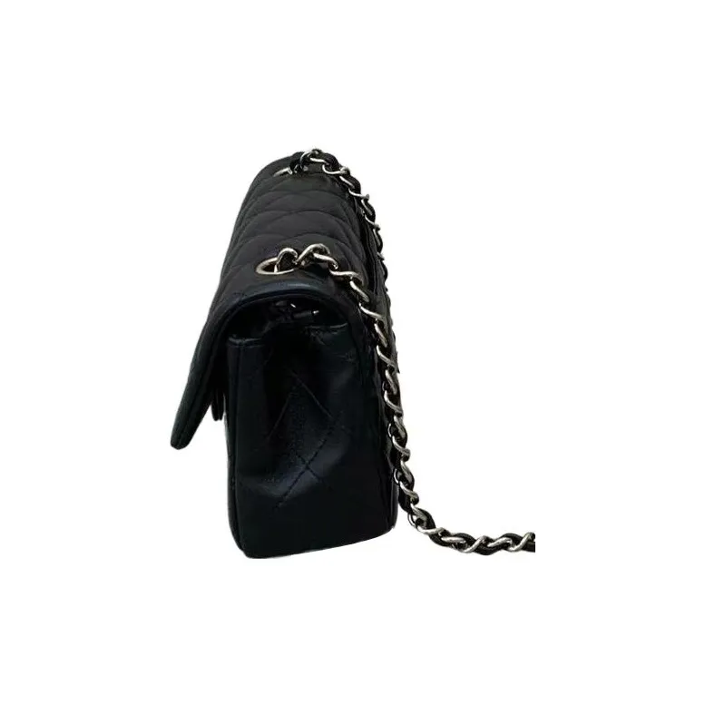 CHANEL Classic Flap CF Sheepskin Shoulder Bag, Crossbody Bag Mini Women's Black-2