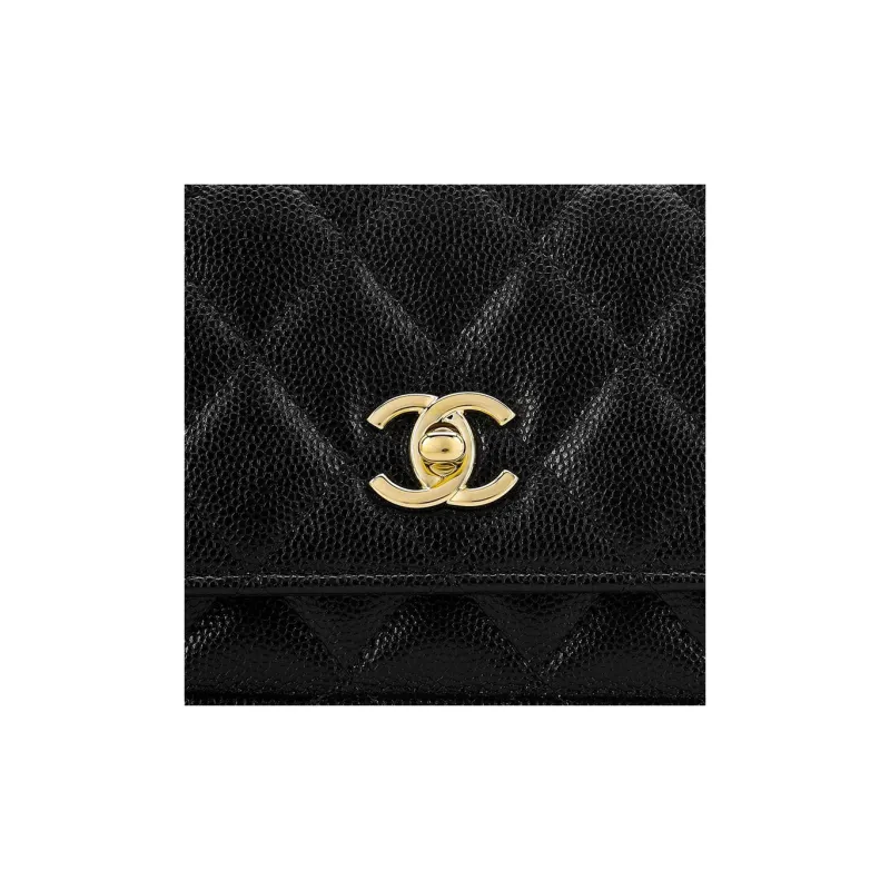 CHANEL Mini Wallet On Chain With Bag Charm Black-4