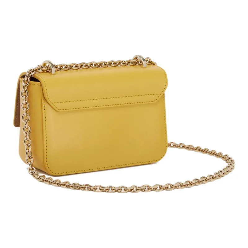 Furla Metropolis Collection Cow Leather Shoulder Bag Crossbody Bag Mini Women's Yellow-2