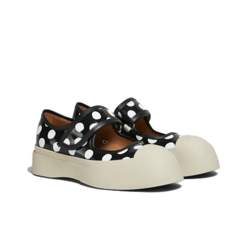 MARNI Polka-Dot Printed Pablo Mary Jane Sneakers Women's-2