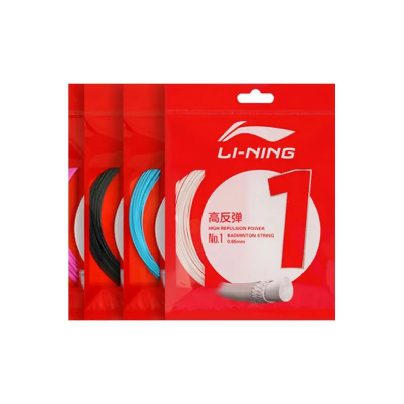 LiNing Badminton Strings Ivory White/fluorescent Yellow/elegant Black/flame Red-1