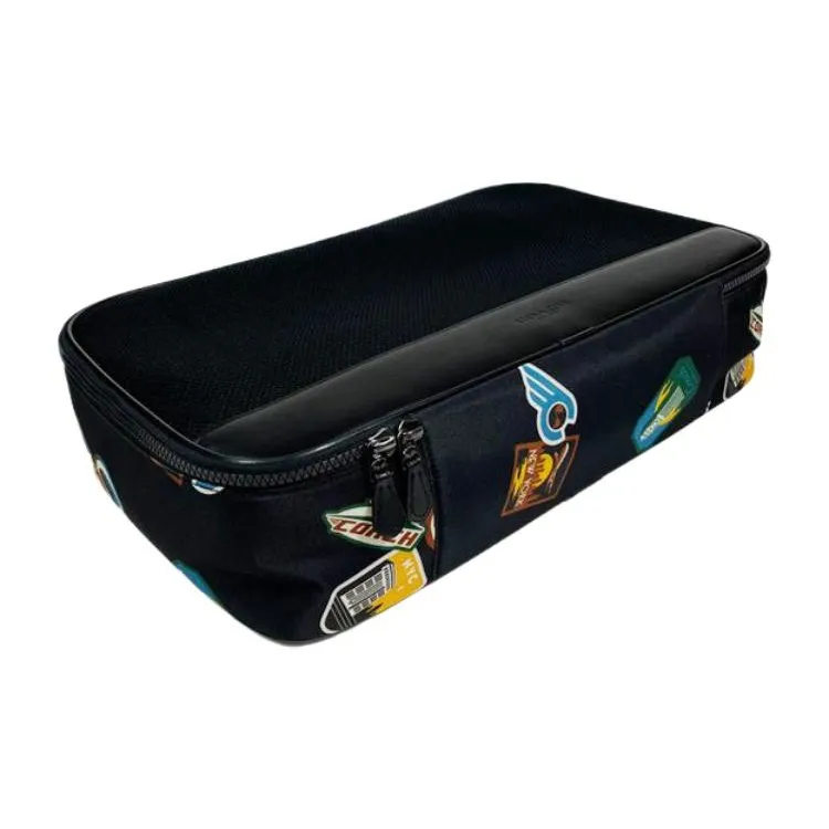 COACH Nylon And Leather Travel Bag Unisex Black-4