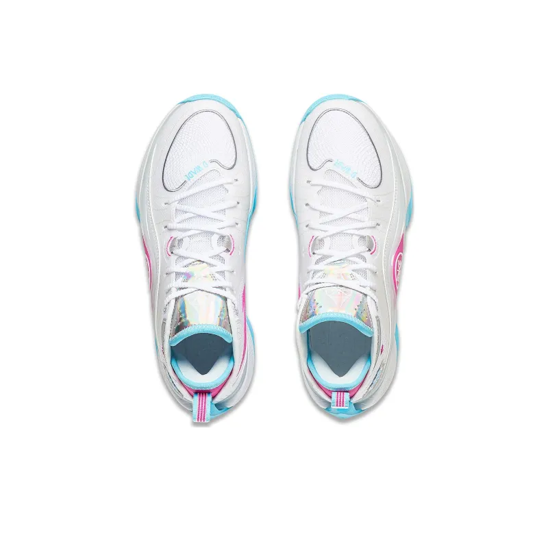 LiNing Wade Shadow 5 Cushioning Impact Resistant Rebound Low Top Basketball Shoes Men's Standard White/Rose Red-3
