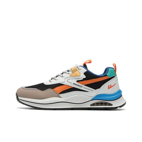 WARRIOR Casual Shoes Men Low-Top Brown/Orange/Light Blue/Lake Green