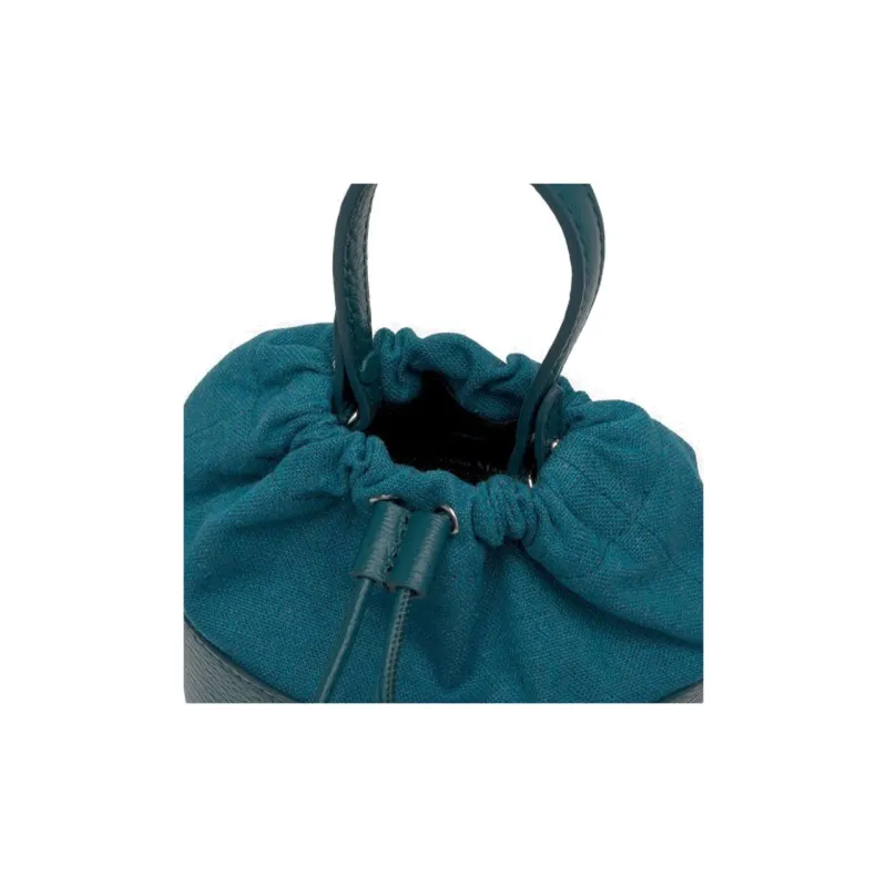 Maison Margiela 5AC Cow Leather Bucket Bag Shoulder Bag, Handbag Trumpets Women's Dark Green-4