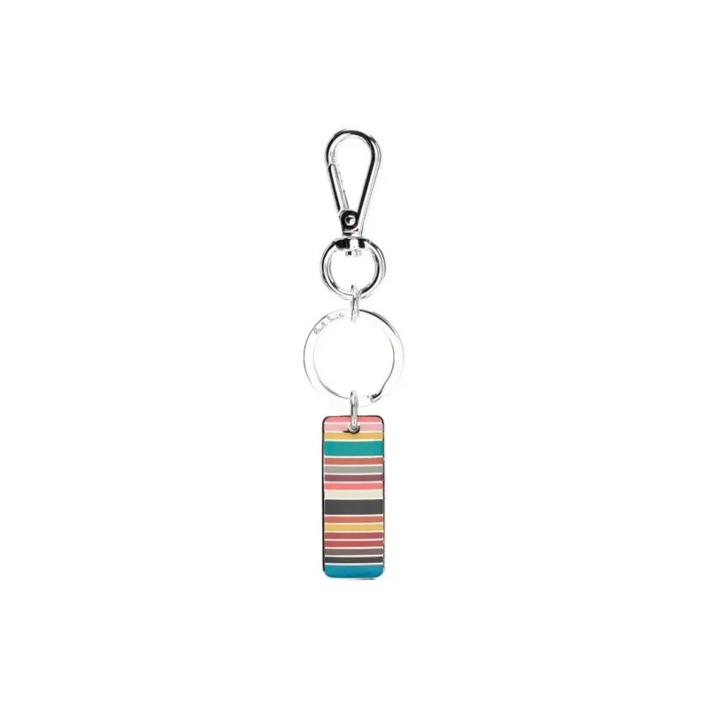 Paul Smith Signature Stripe Tag Keyring-0