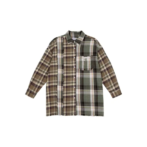 KILLWINNER Patchwork Plaid Unisex Shirt