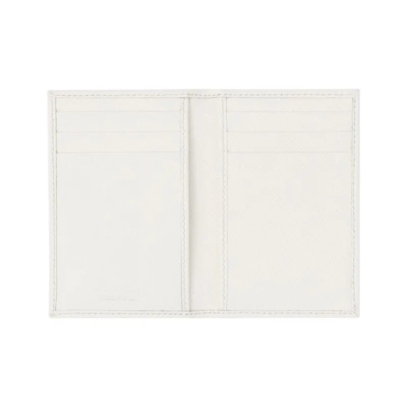 PRADA Saffiano Leather Card Holder Regular Men's White-3
