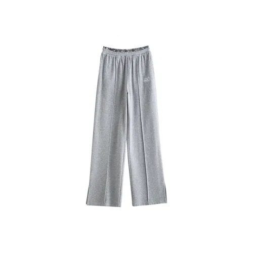 Initial language Casual Pants Women's Borrowing The Theme To Go Gray