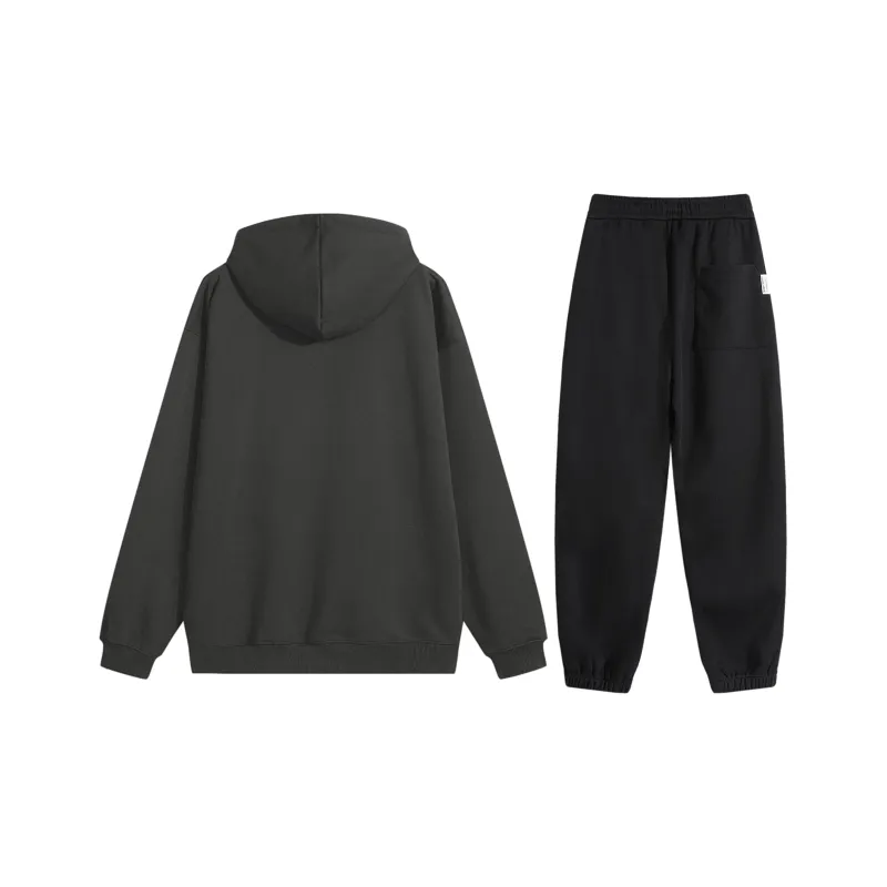 SUPERMOON Autumn And Winter Season Knitted Sports Pants Unisex Black-15