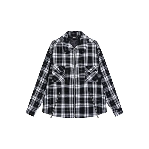 PASET Shirts Unisex Black/White Plaid